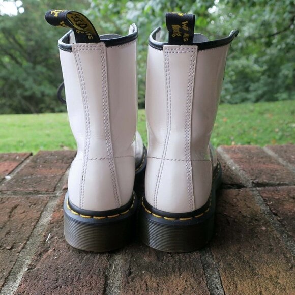 Doc Dr. Martens 1460 White Patent Lamper Leather 8-Eye Boots 37 EUR (6 US) - Picture 4 of 8